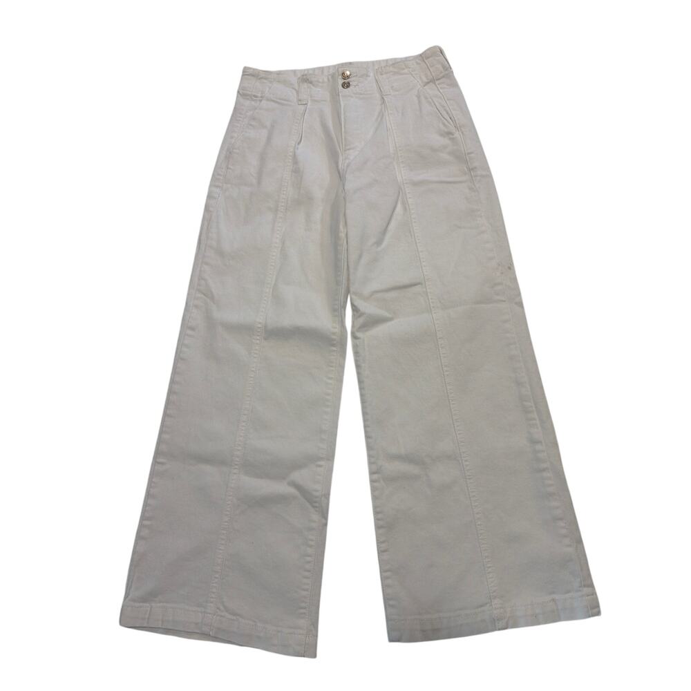Paige Brooklyn Flare Cropped Jeans Sz 29 High Rise Wide Legged Pants Barrel